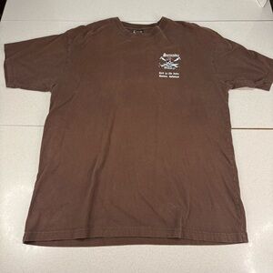 Pirana Joe Bad To The Bone Brown Skull Graphic Tee